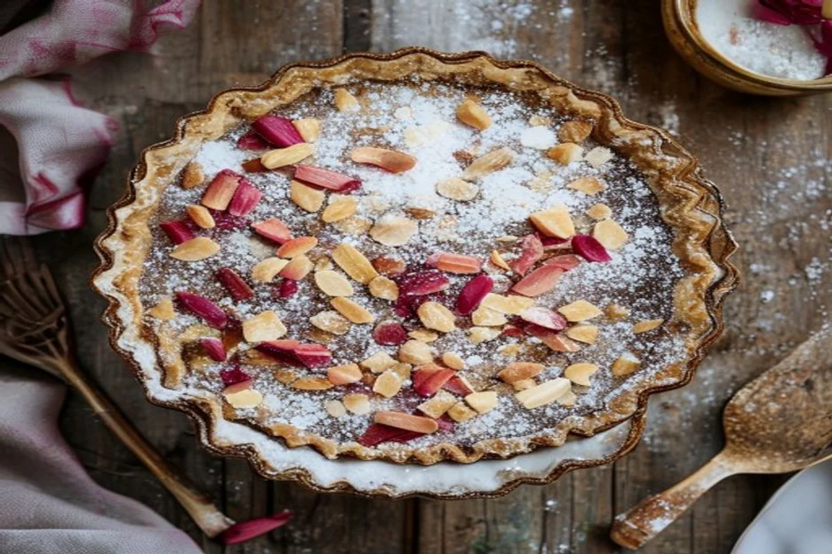 Rhabarber-Streusel-Tarte mit Vanille