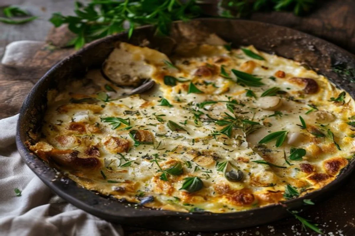 Bärlauch-Frittata mit Frühkartoffeln