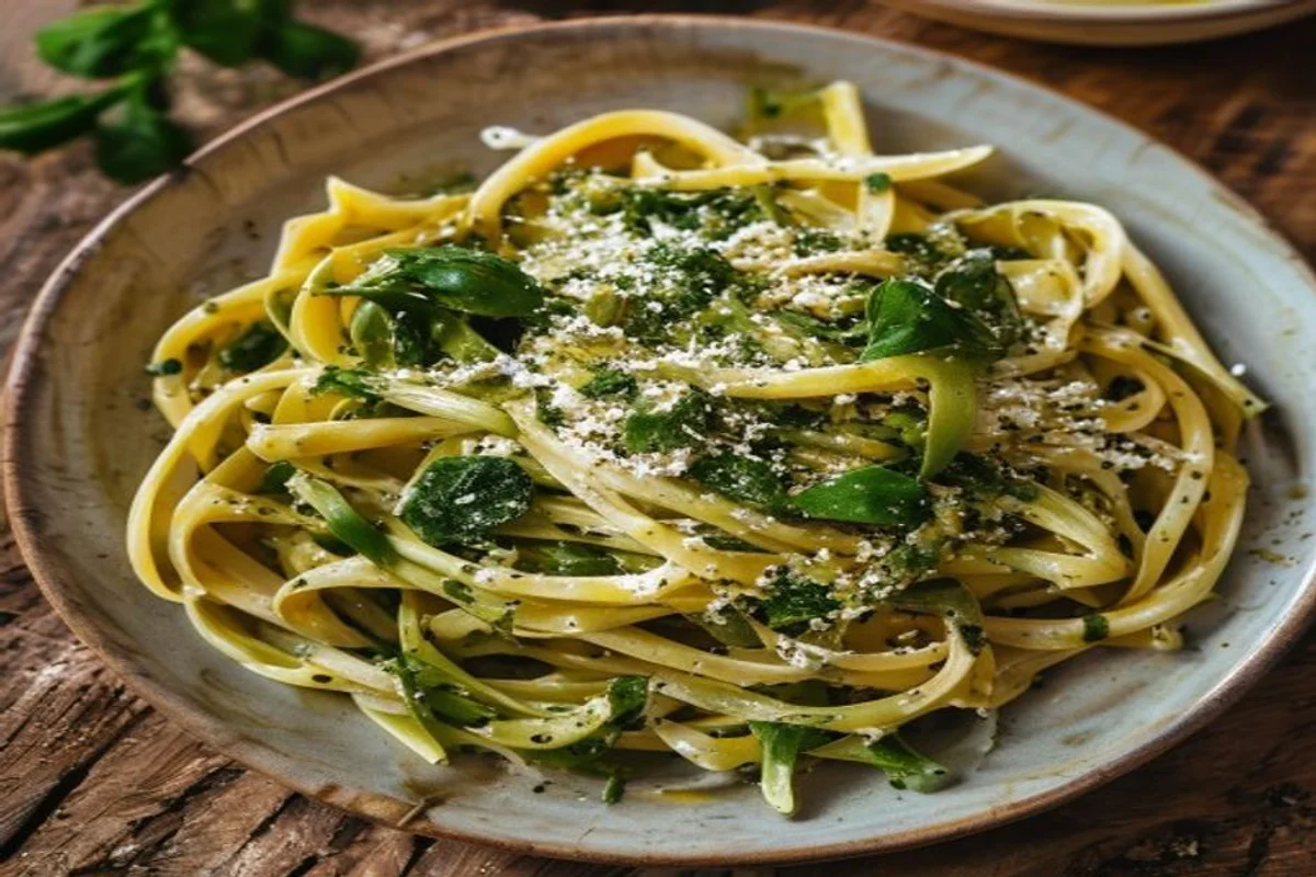 Pasta mit Bärlauch-Pesto in 15 Minuten